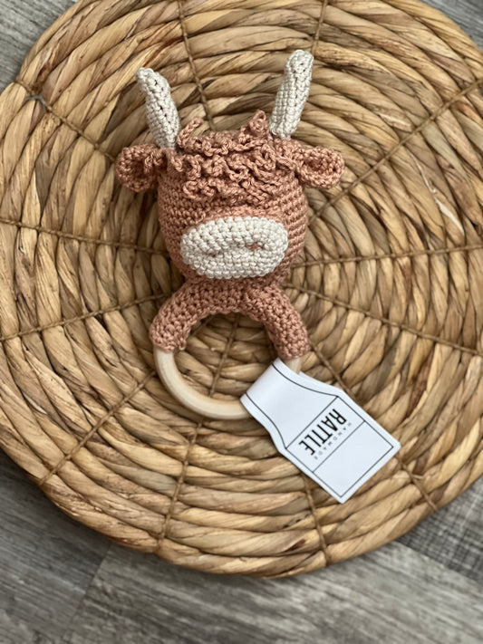 Highland Cow Rattle